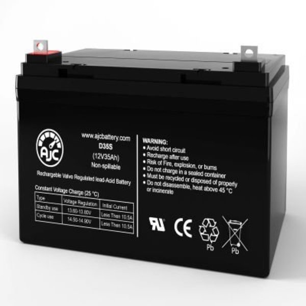 Battery Clerk AJC Lithonia ELB1228 Emergency Light Replacement Battery 35Ah, 12V, NB AJC-D35S-A-0-170063